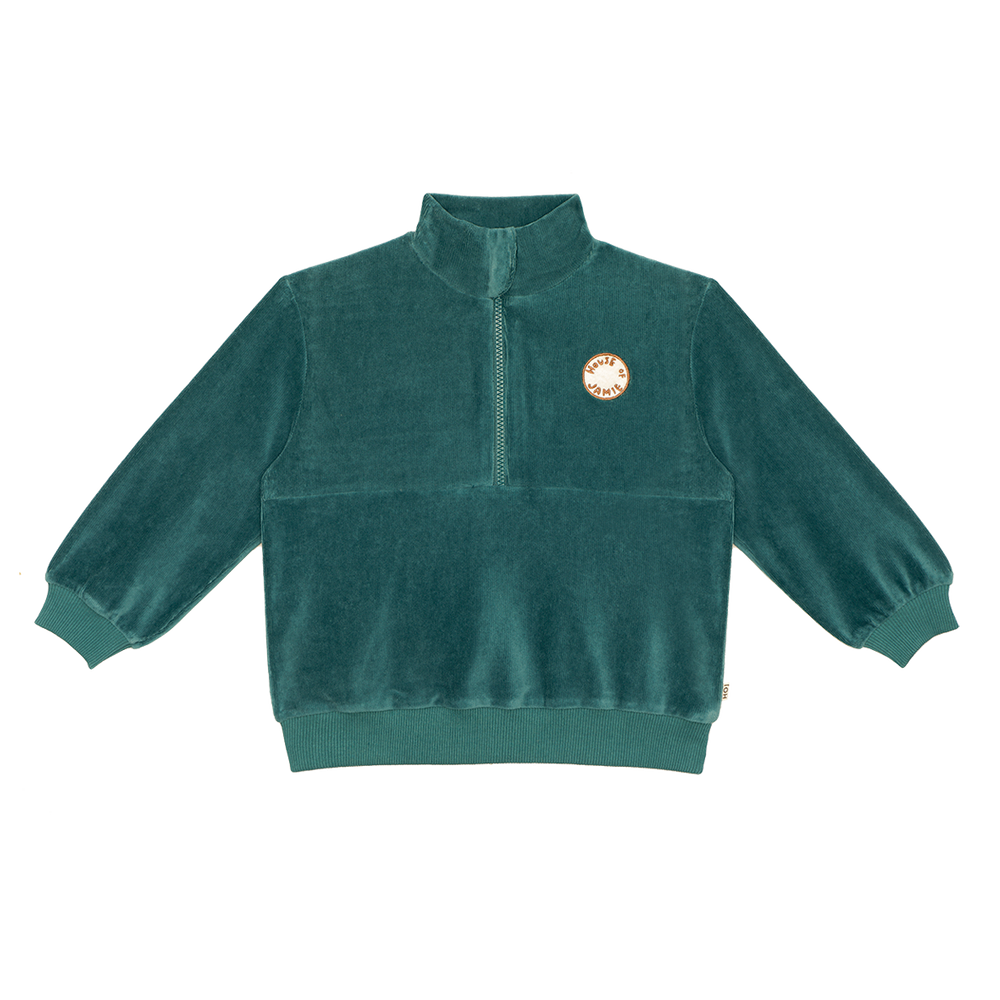 Zip Sweater in Teal