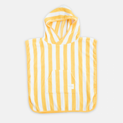 Terry Towel Poncho- Yellow Stripes