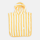 Terry Towel Poncho- Yellow Stripes