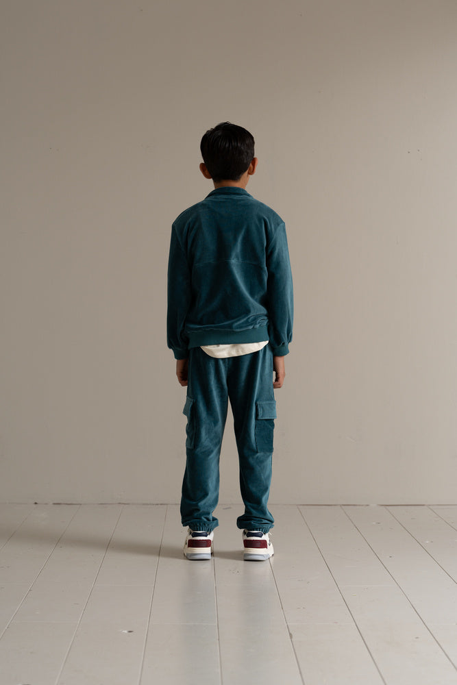 Zip Sweater & Cargo Pants Set