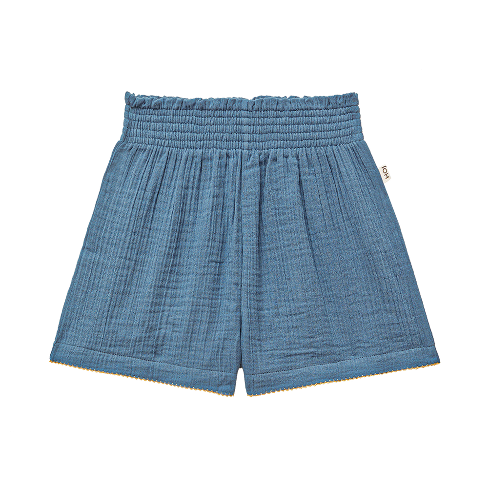 Girls Muslin Shorts – Indigo