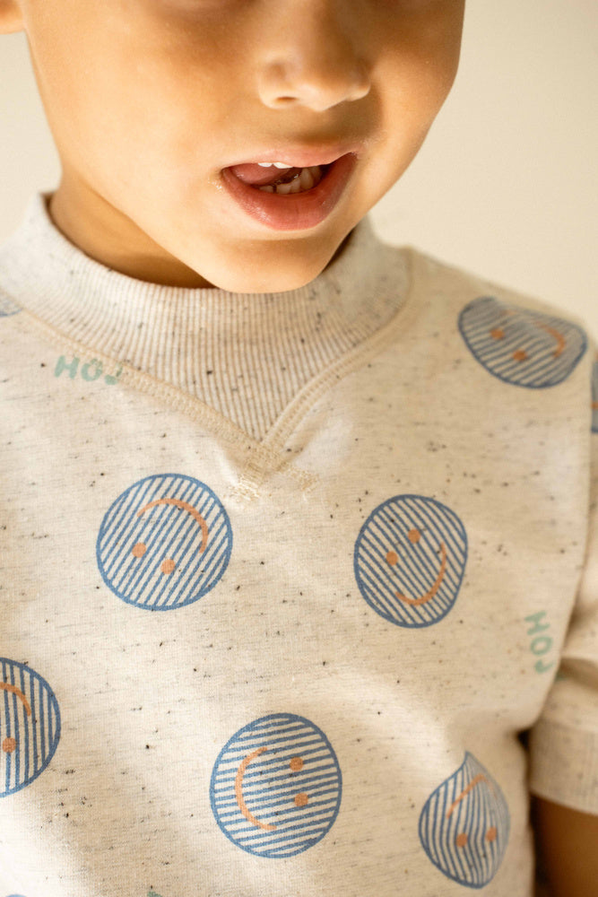Smileys Ribbed Tee & Bermuda Set