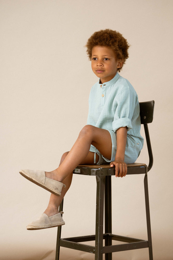 Boys Button Up Shirt – Mint