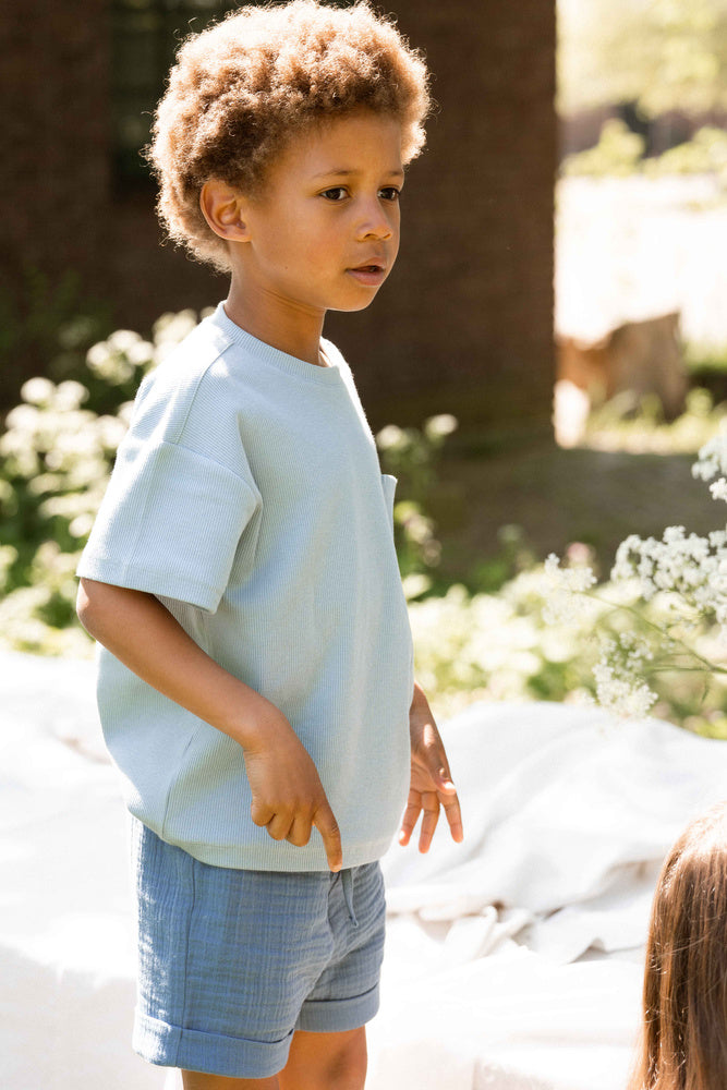 Muslin Bermuda – Indigo
