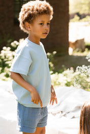 Muslin Bermuda – Indigo