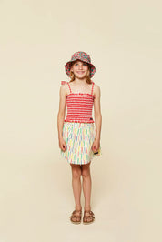 Polly Top in Poppy Check
