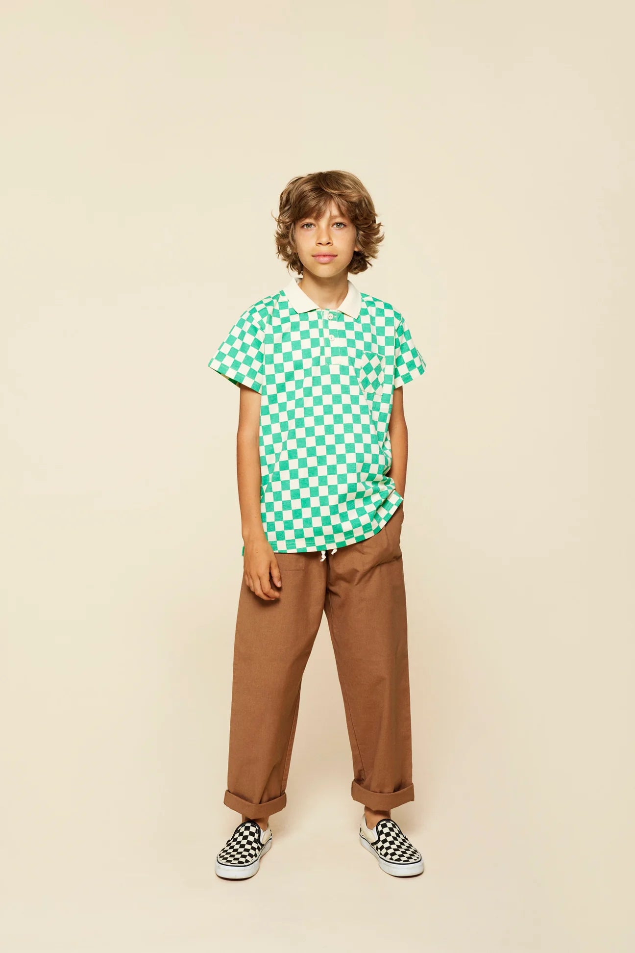 Sammy Polo in Holly Green Check