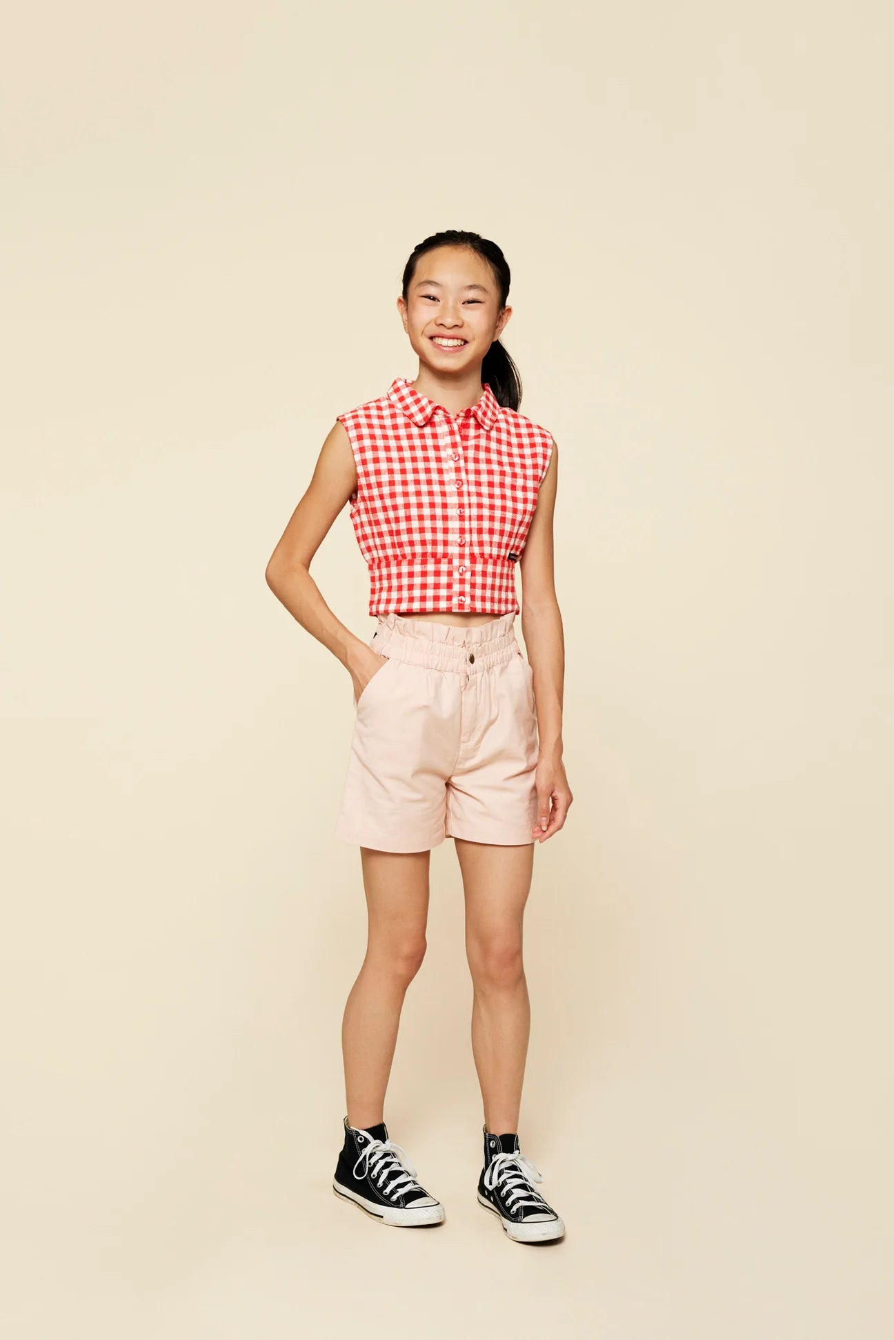 Silla Shirt in Poppy Check