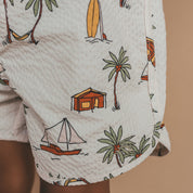 Sailing Swim Shorts - White Swan