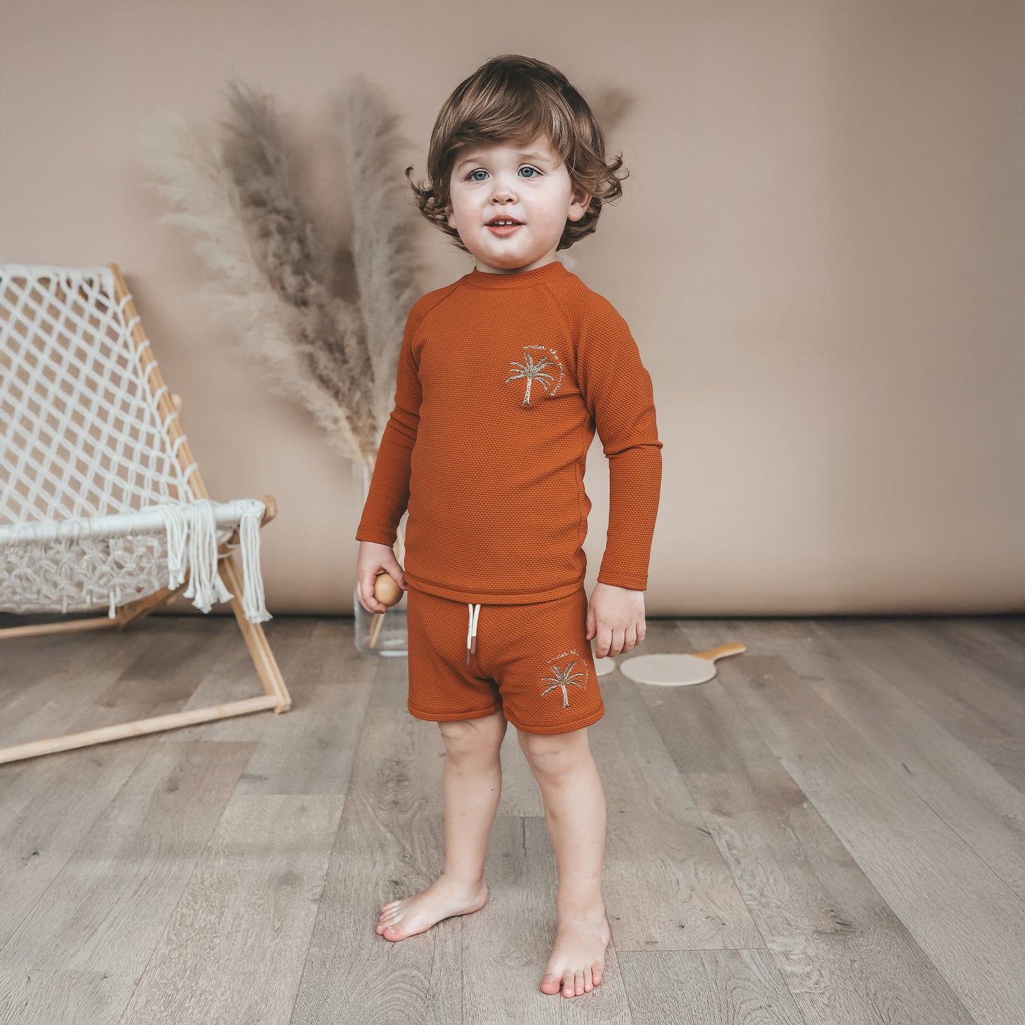 Solid LS Rash Top - Bombay Brown