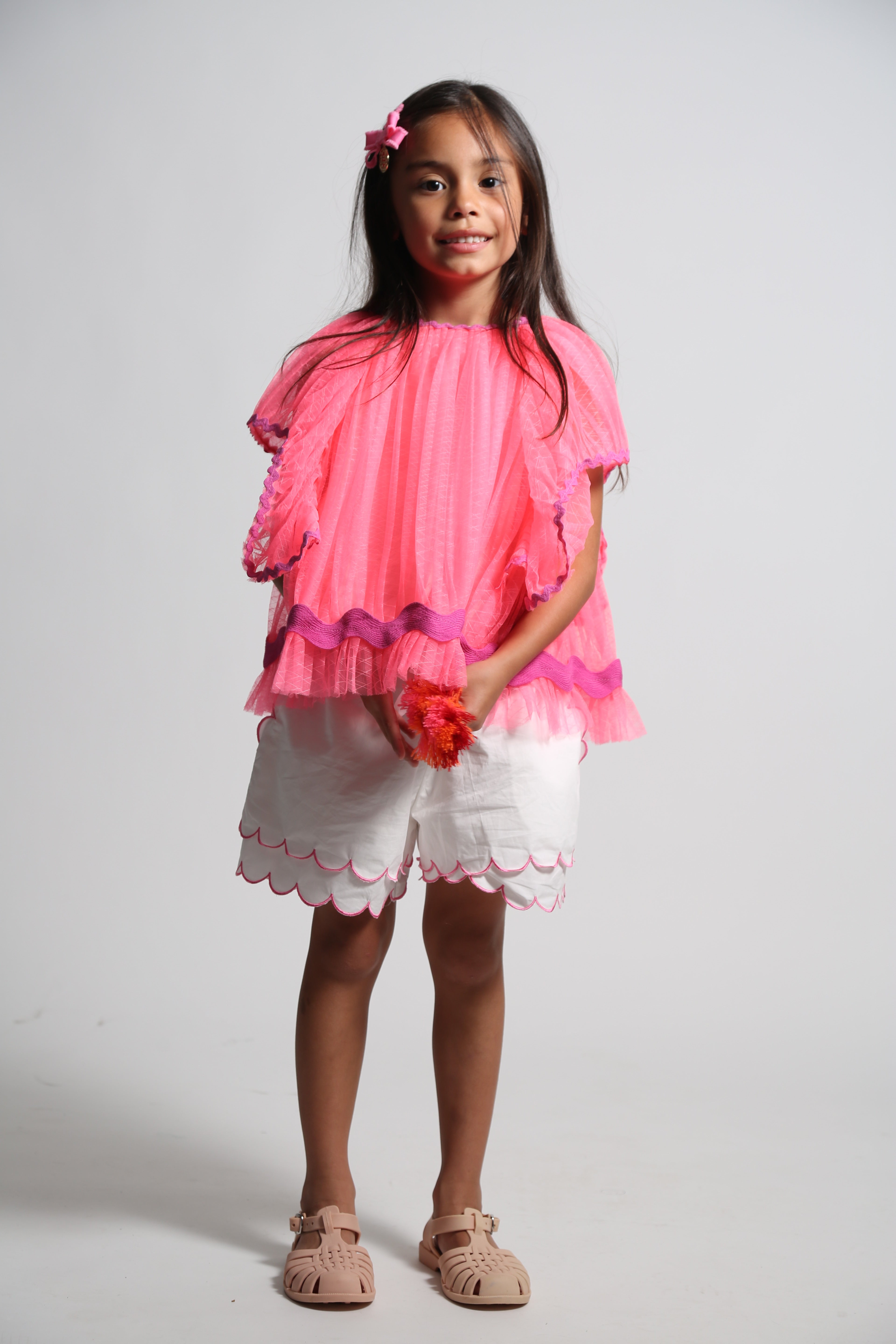 Toula Pleated Cape Blouse
