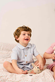 Bambula Organic Cotton Short Sleeve PJ Set – Light Blue