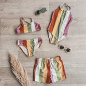 Multi Stripe Swim Shorts - Multicolor