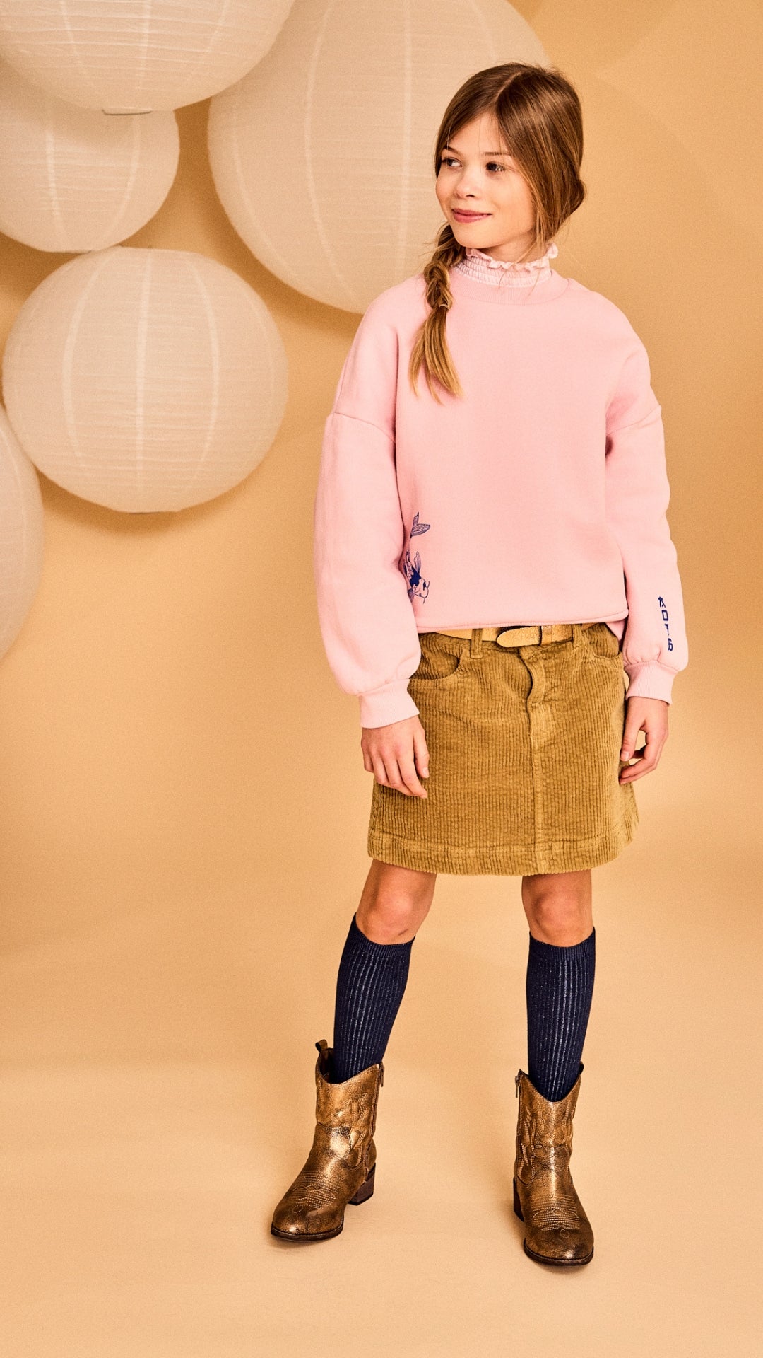 Anka Corduroy Skirt – Willow Green