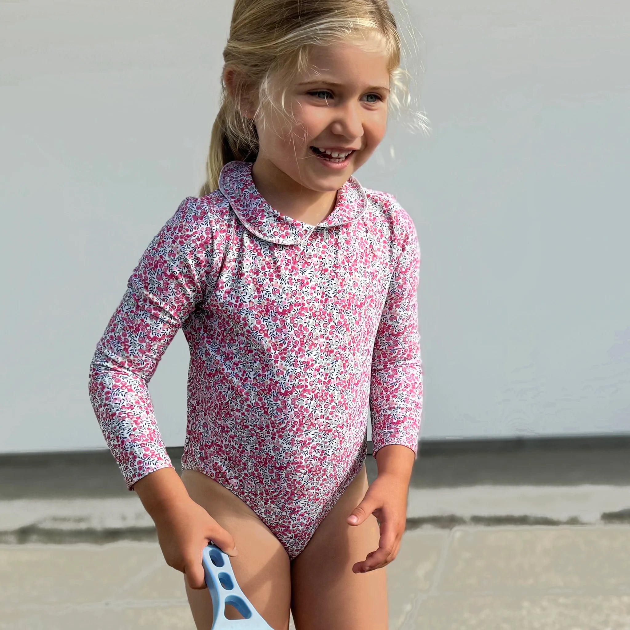 Peter Pan Collar LS Swimsuit - Wiltshire Bud