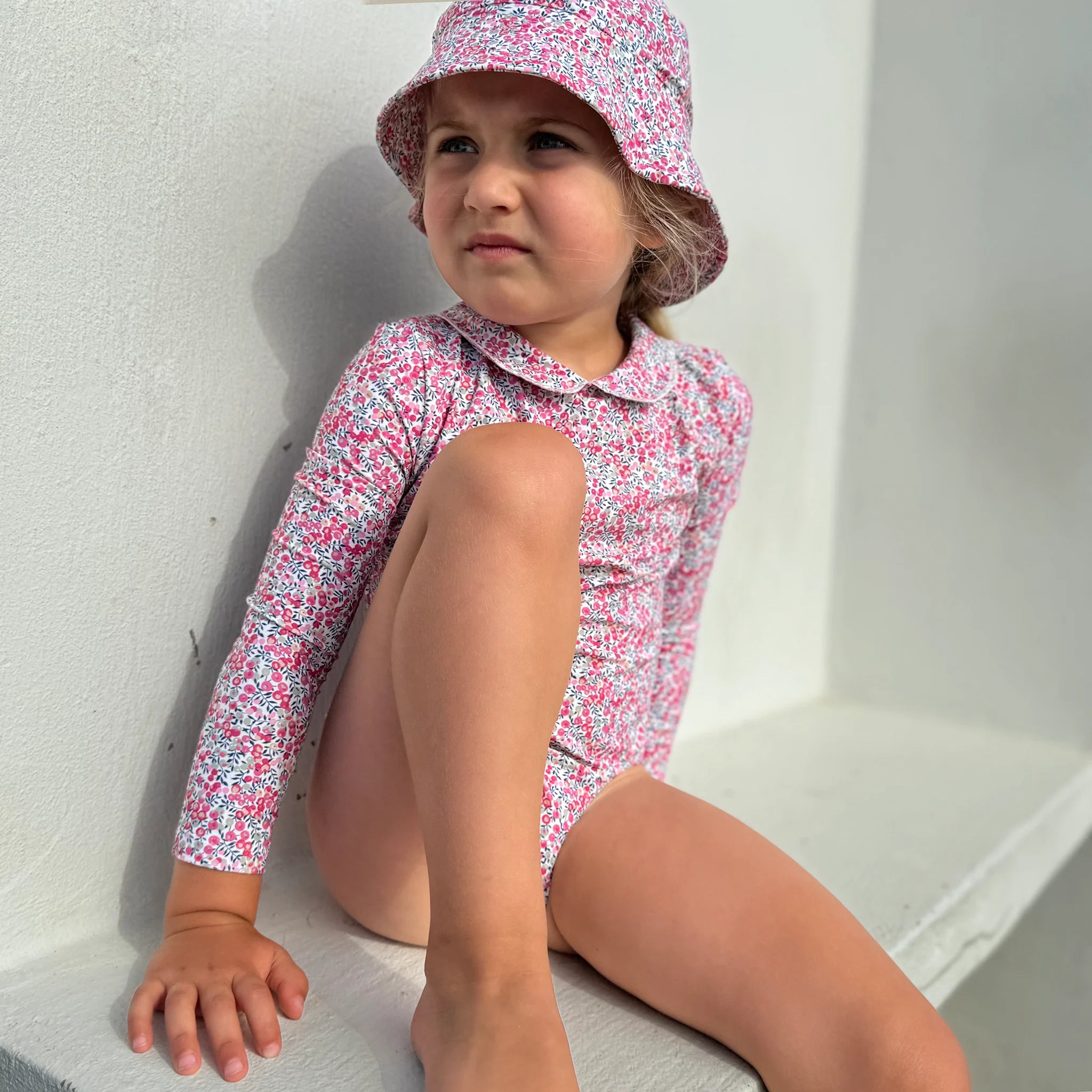 Peter Pan Collar LS Swimsuit - Wiltshire Bud