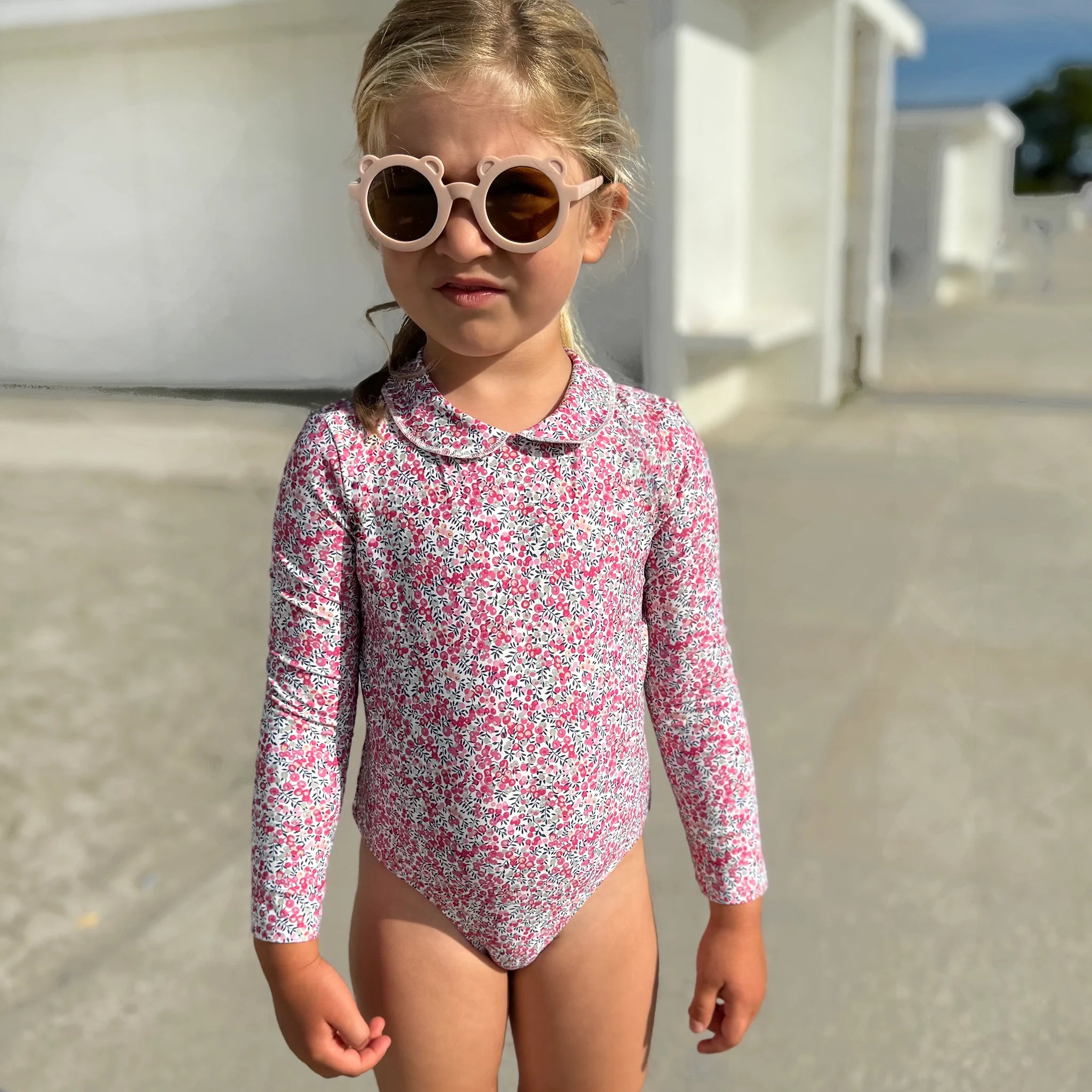 Peter Pan Collar LS Swimsuit - Wiltshire Bud