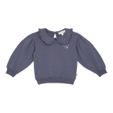 Balloon Collar Sweater in Stardust Blue