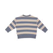 Baby Boy Sweater in Chalk Blue Stripes
