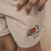 Seer Sucker Swim Shorts - Bombay Brown