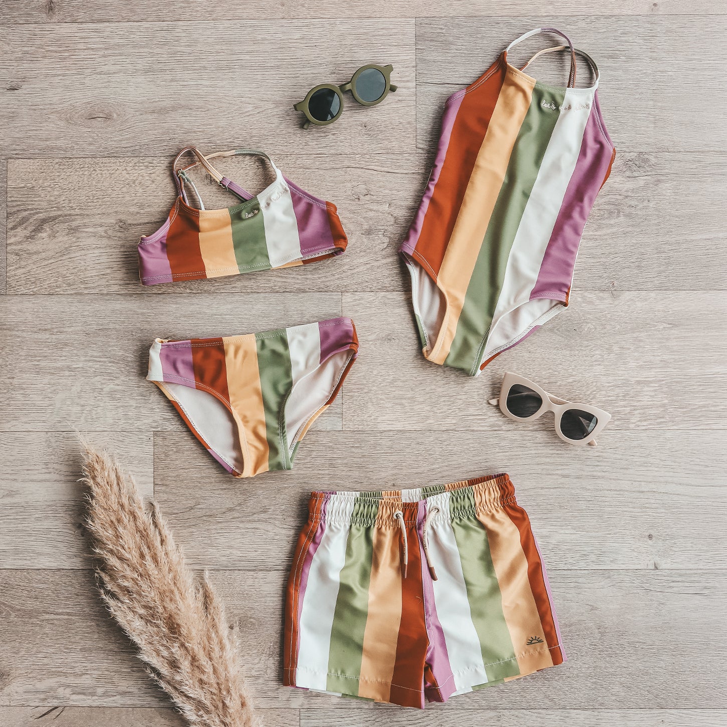 Multi Stripe Swimsuit - Multicolor