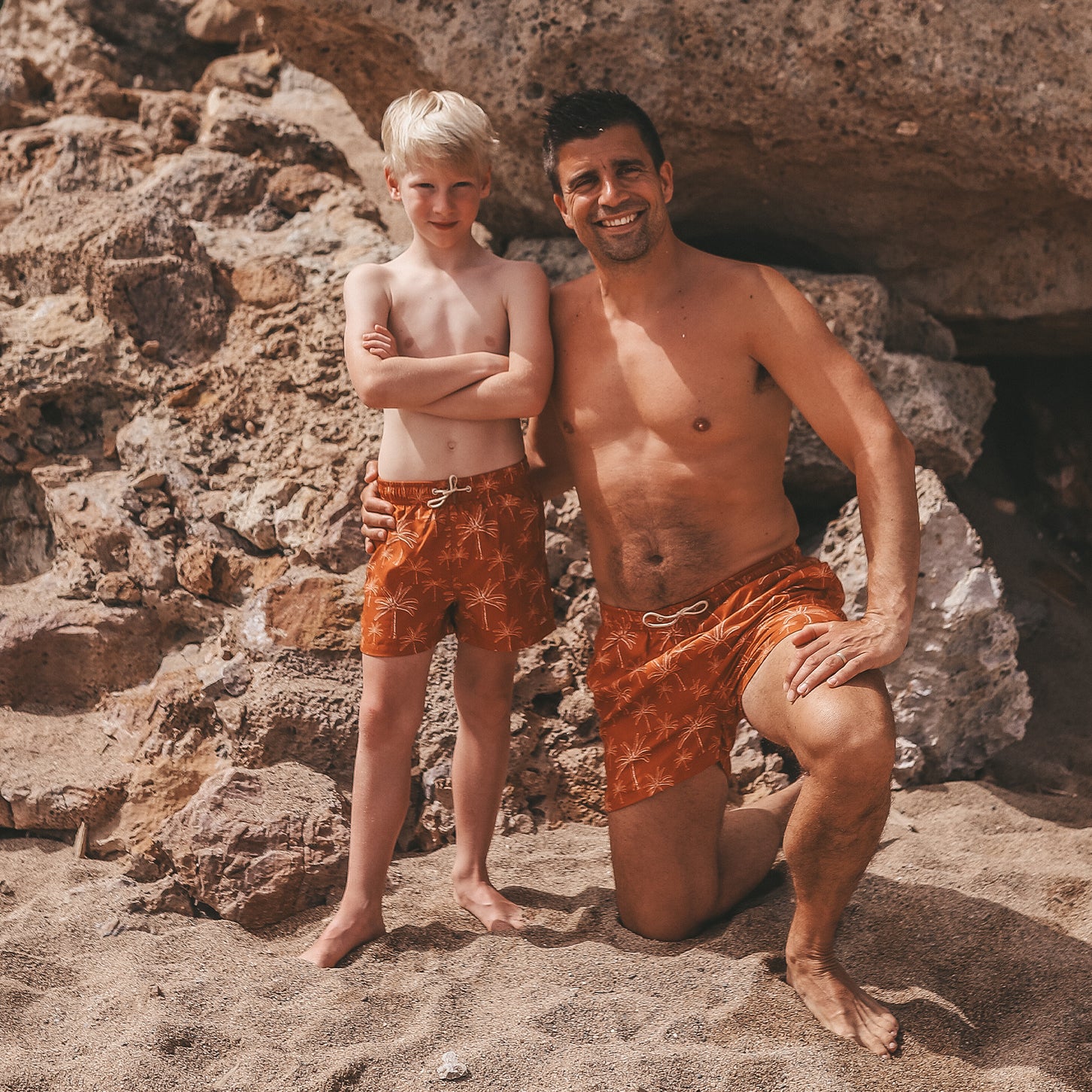Palms Swim Shorts - Bombay Brown