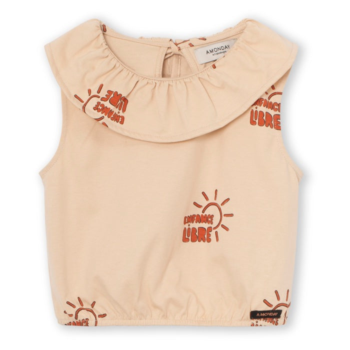Daisy Top in Frappé Print