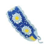 Aster Crochet Headband – Blue