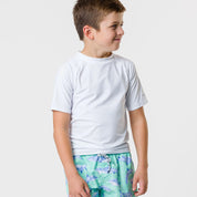White Short Sleeve Rash Top