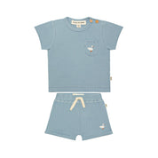 Baby Pocket Tee & Bermuda Set – Country Blue