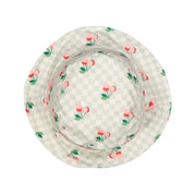 Bucket Hat – Cherries Squares