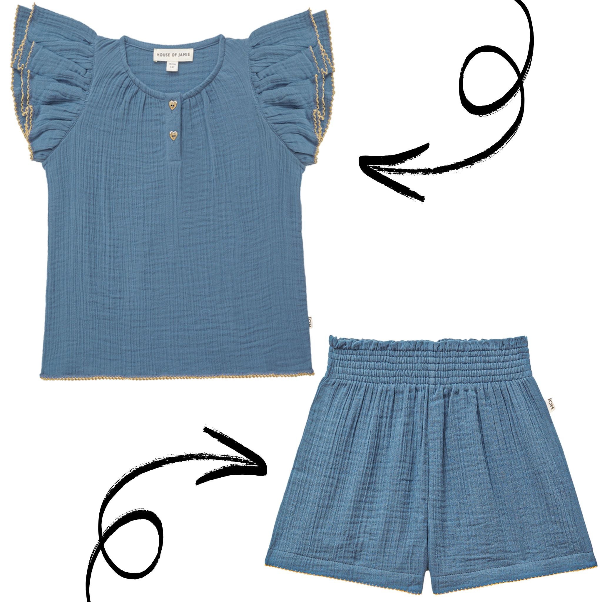 Butterfly_Top_Girls_Muslin_Shorts_Indigo_2.jpg
