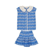 Camille Blouse & Lea Skirt Set – Farandole Blue