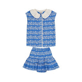 Camille Blouse & Lea Skirt Set – Farandole Blue