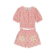 Canelle Blouse & Dahlia Short set