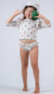 Bucket Hat – Cherries Squares