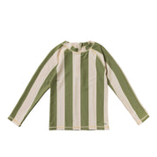 Wide Stripe LS Rash Top - Iguana