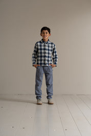 Twill Chino in Chalk Blue