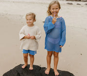 Crochet Shorts in Cobalt Salt