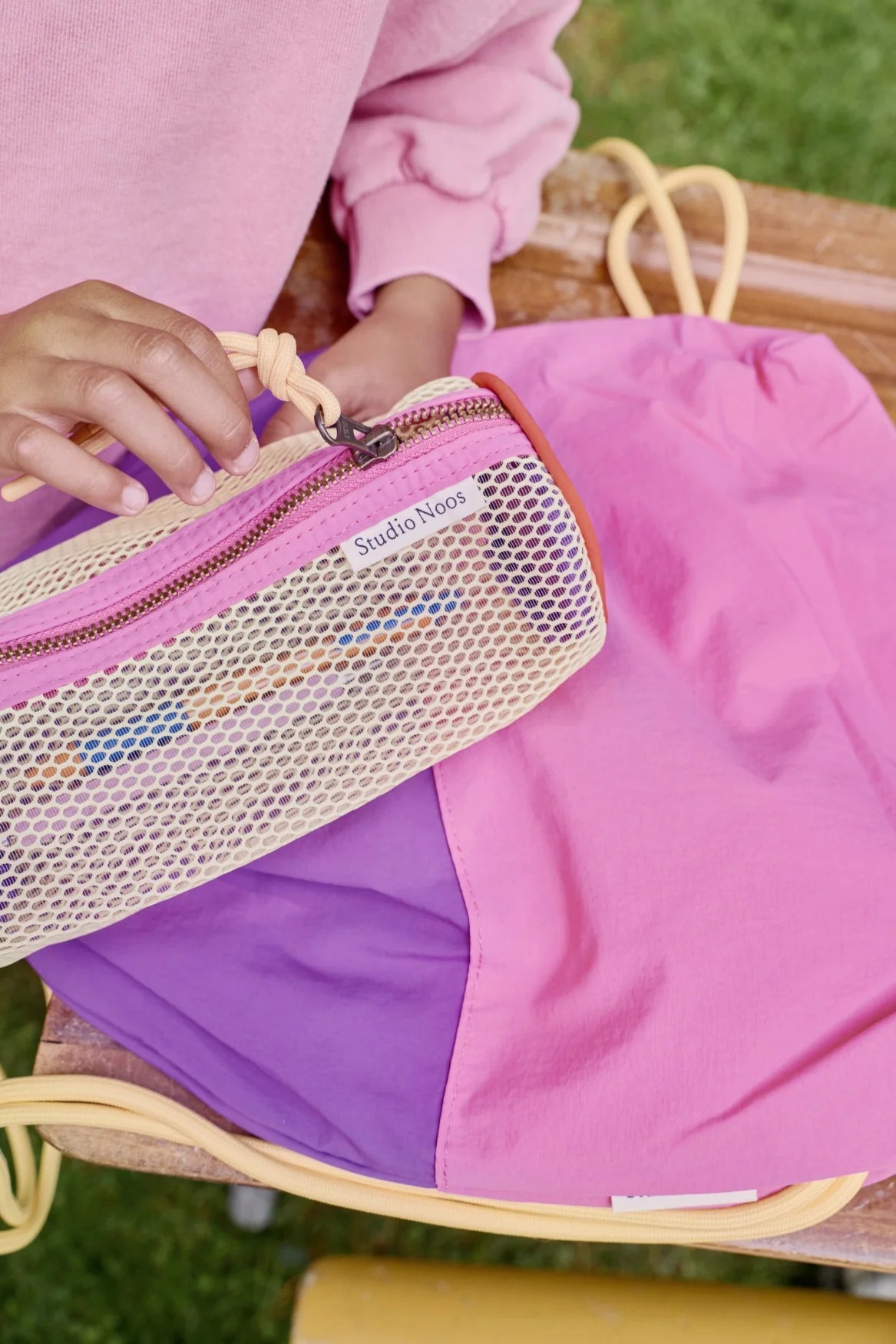 Patchwork Gym Bag - Pink