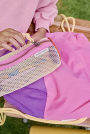 Patchwork Gym Bag - Pink