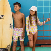 Aloha Vacay Long Sleeve Surf Suit