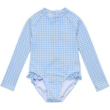 Seaside Gingham Leg Frill Surf Suit