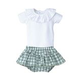 Gingham Skirt Bloomer & Shirt Set