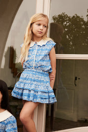 Camille Blouse in Farandole Blue