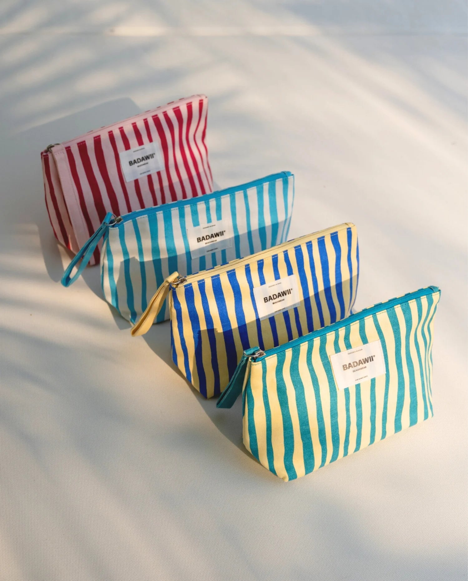 Beach Toiletry Bag - White Stripes