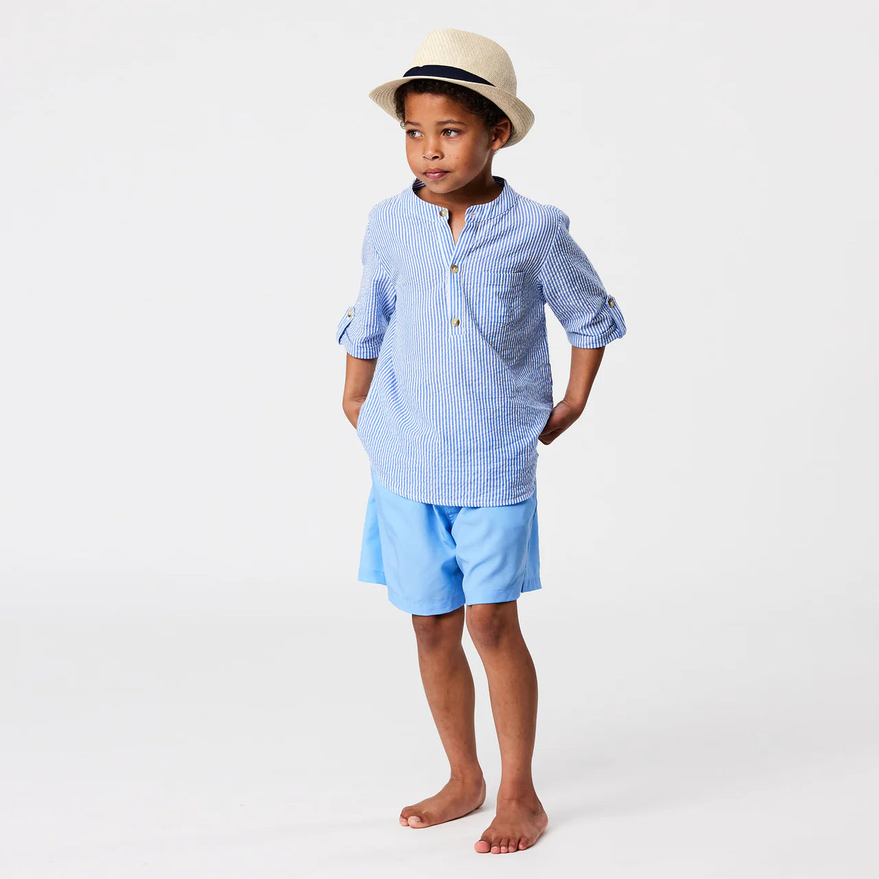 Frankie Seersucker Stripe Resort Shirt