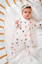 Baby Hearts Bodysuit & Headband