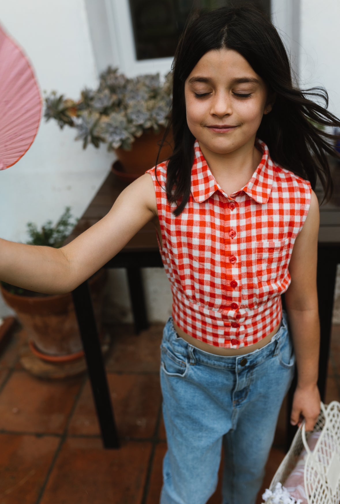 Silla Shirt in Poppy Check