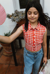 Silla Shirt in Poppy Check